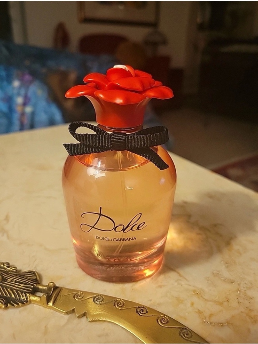 Dolce & Gabbana Dolce Women's Perfume - Coral Flower Cap, Peach Bottle